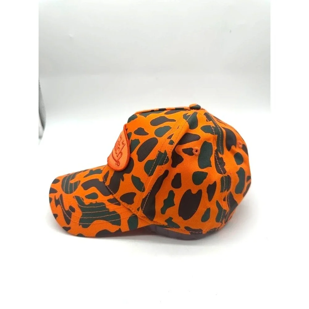 Von Dutch Logo Trucker Hat Orange Camo Mesh SnapBack Adjustable Unisex